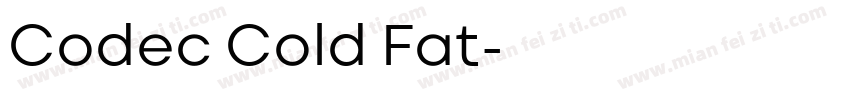 Codec Cold Fat字体转换